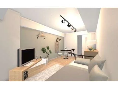 レガルバ橋本の1R住戸リビング完成イメージ
