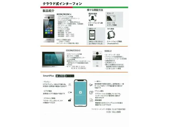 クラウド式インターホンの機能説明資料2