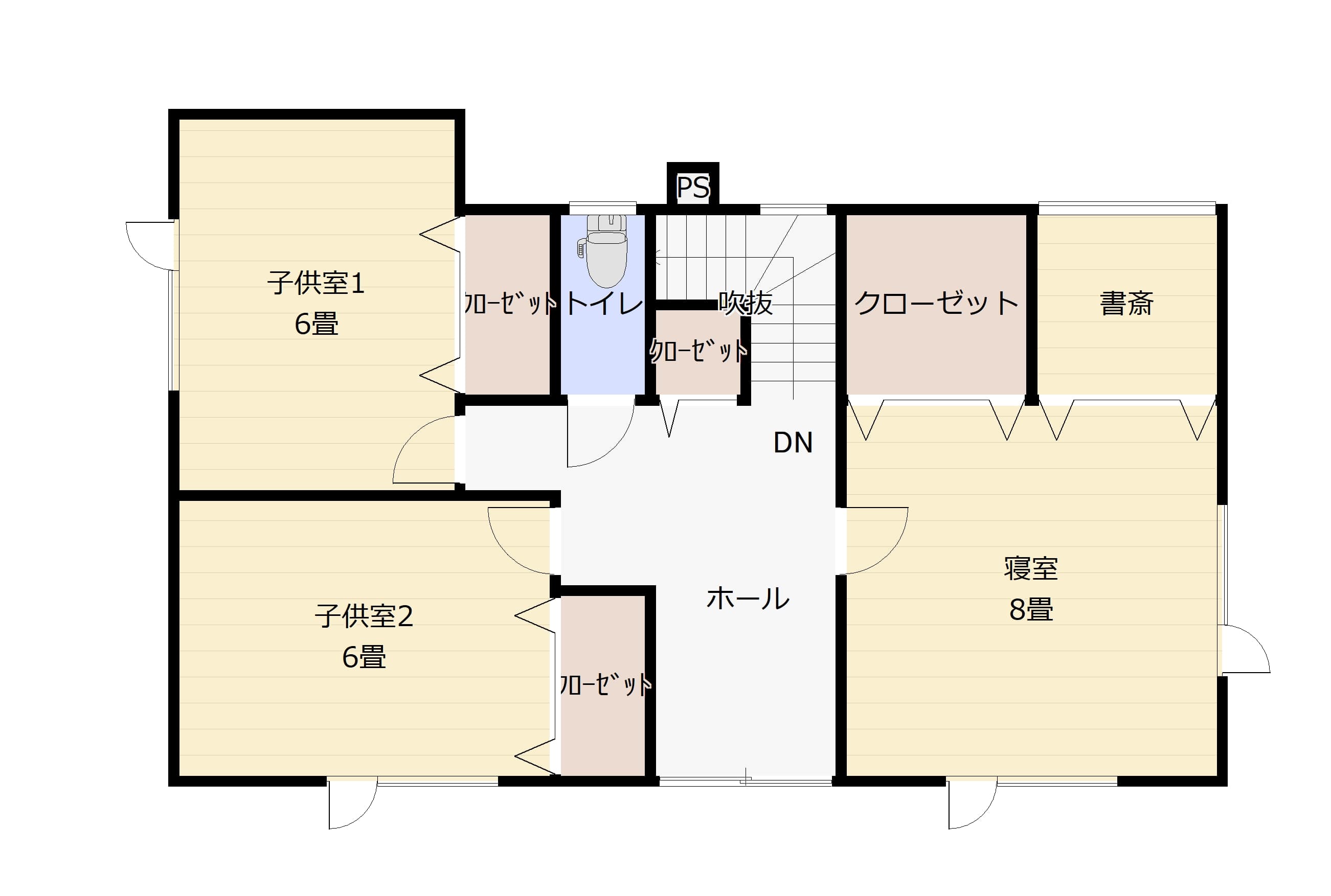 間取り図|広めなリビングと充実収納の家|青森県青森市