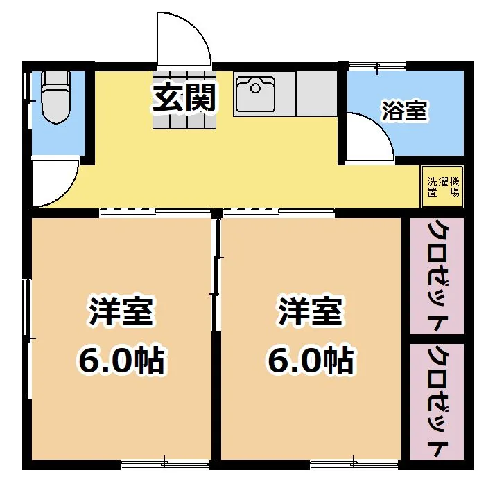 メゾン千刈 203号室 間取り図