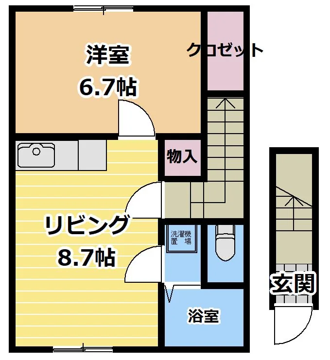 ベルメゾン B202号室 間取り図