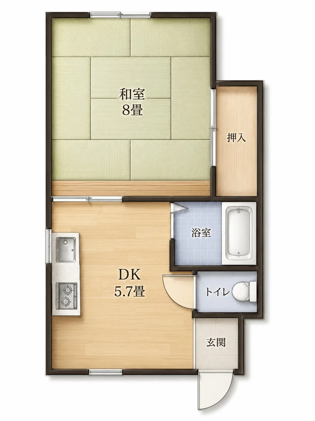 グランテラス 201号室 間取り図